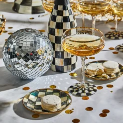 MacKenzie-Childs Courtly Check Enamel Appetizer Plates - Set Of 4* Outdoor Entertaining