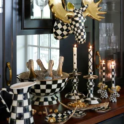 MacKenzie-Childs Courtly Check Enamel Appetizer Plates - Set Of 4* Outdoor Entertaining