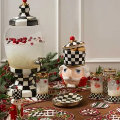 MacKenzie-Childs Courtly Check Enamel Beverage Hostess* Outdoor Entertaining