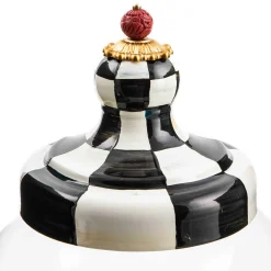 MacKenzie-Childs Courtly Check Enamel Beverage Hostess* Outdoor Entertaining