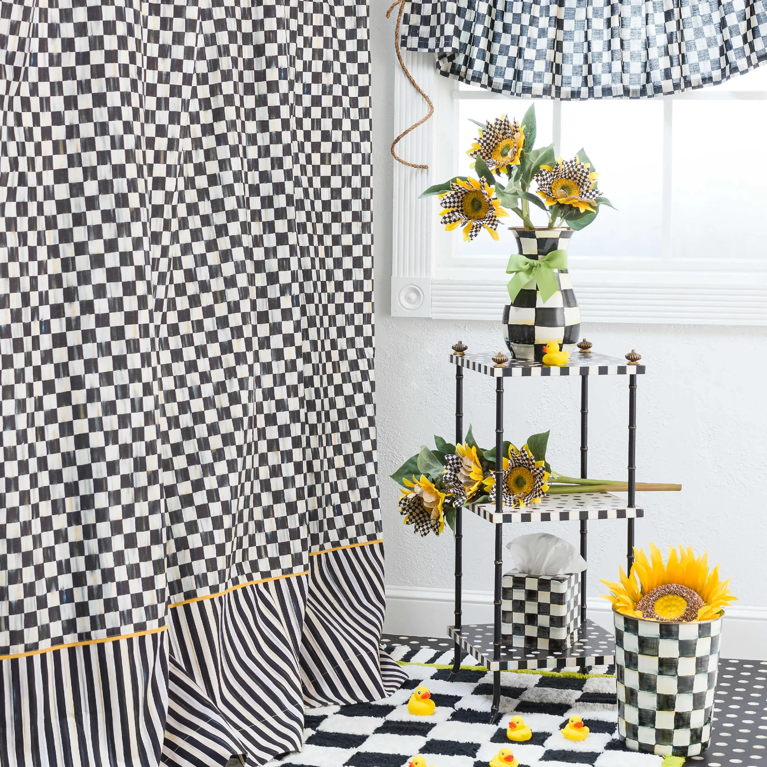 MacKenzie-Childs Courtly Check Enamel Boutique Tissue Box Cover* Room Accents