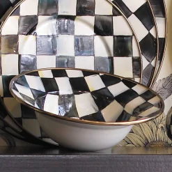 MacKenzie-Childs Courtly Check Enamel Breakfast Bowl* Outdoor Entertaining
