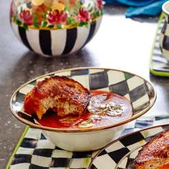 MacKenzie-Childs Courtly Check Enamel Breakfast Bowl* Outdoor Entertaining