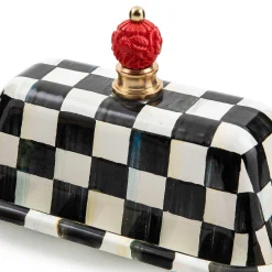 MacKenzie-Childs Courtly Check Enamel Butter Box* Outdoor Entertaining