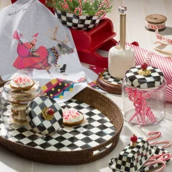 MacKenzie-Childs Courtly Check Enamel Butter Box* Outdoor Entertaining