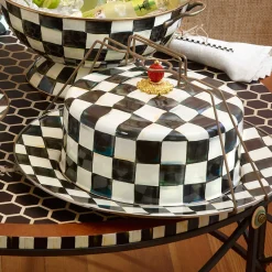 MacKenzie-Childs Courtly Check Enamel Cake Carrier* Outdoor Entertaining