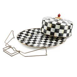 MacKenzie-Childs Courtly Check Enamel Cake Carrier* Outdoor Entertaining