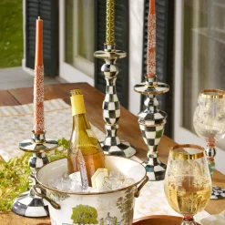 MacKenzie-Childs Courtly Check Enamel Candlestick - Small* Candles & Fragrances