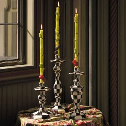 MacKenzie-Childs Courtly Check Enamel Candlestick - Large* Candles & Fragrances