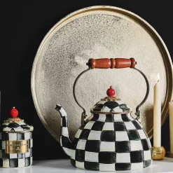 MacKenzie-Childs Courtly Check Enamel Canister - Demi* Room Accents