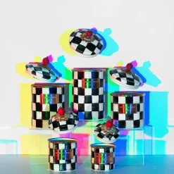 MacKenzie-Childs Courtly Check Enamel Canister - Small* Room Accents