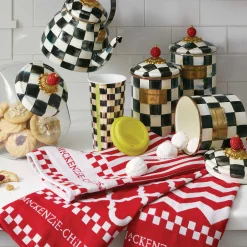 MacKenzie-Childs Courtly Check Enamel Canister - Large* Room Accents