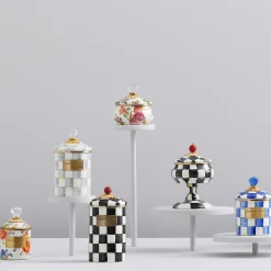 MacKenzie-Childs Courtly Check Enamel Canister - Large* Room Accents