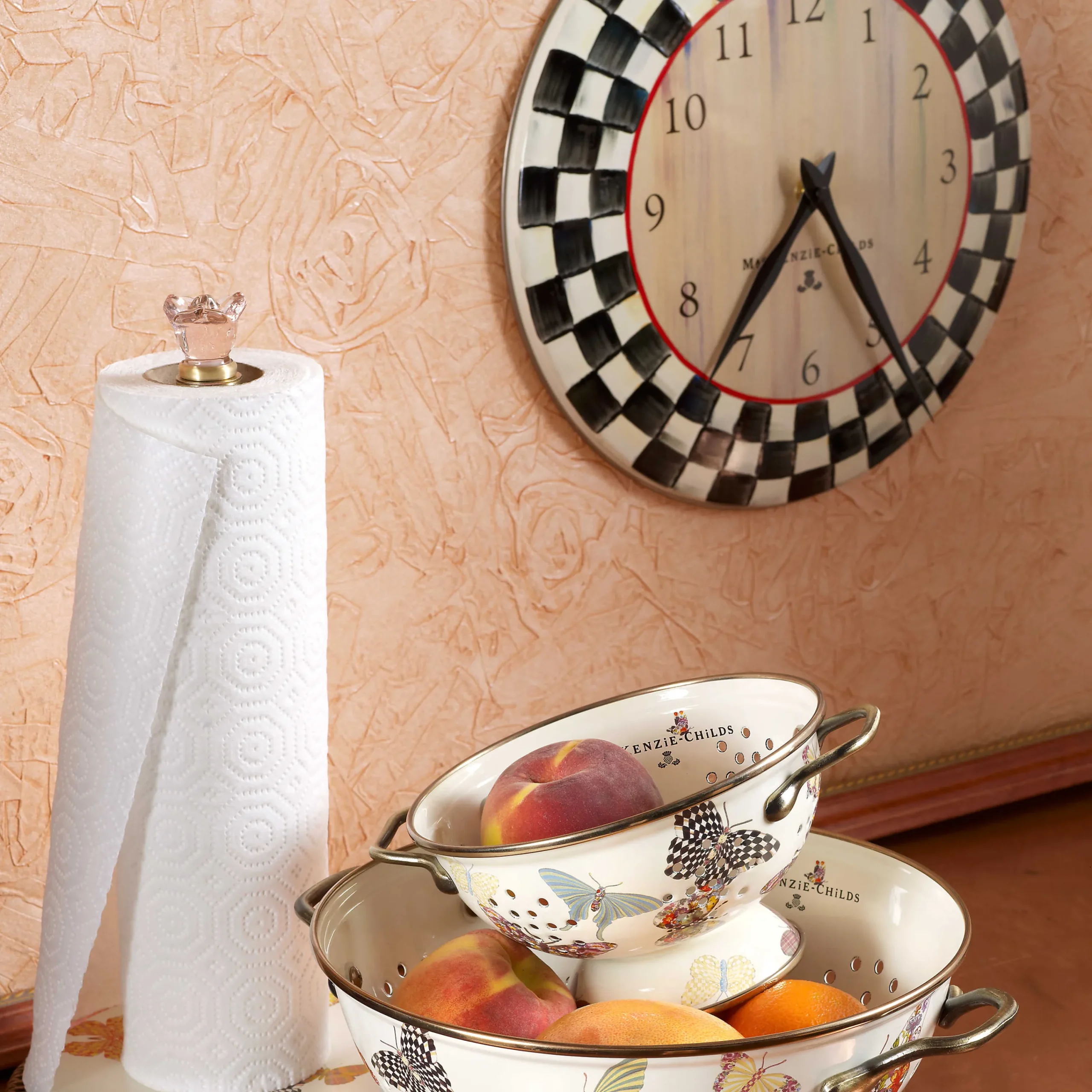 MacKenzie-Childs Courtly Check Enamel Clock* Room Accents