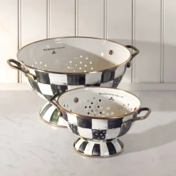 MacKenzie-Childs Courtly Check Enamel Colander - Large* Kitchen Utensils & Tools