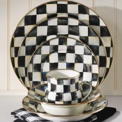 MacKenzie-Childs Courtly Check Enamel Dinner Plate* Outdoor Entertaining
