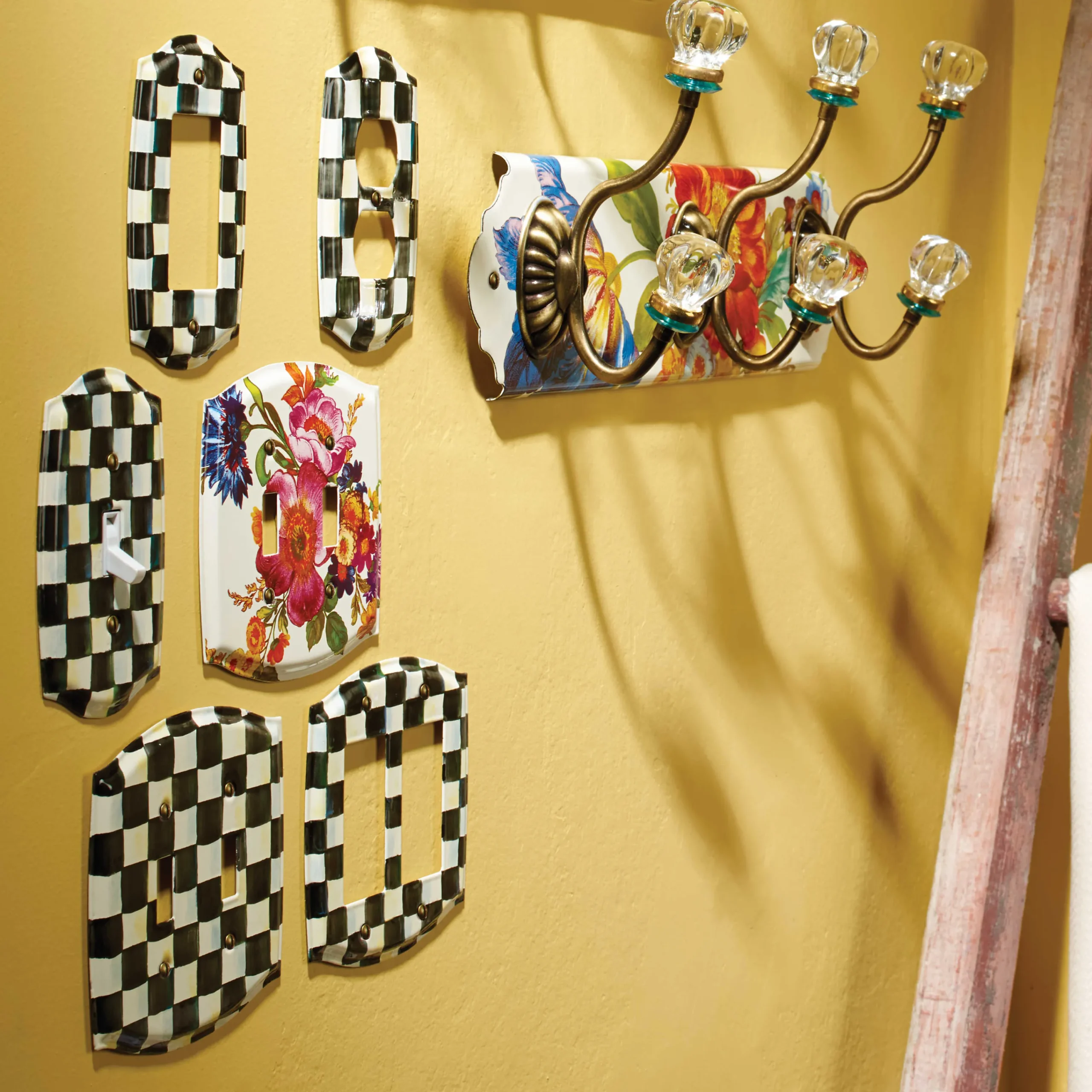 MacKenzie-Childs Courtly Check Enamel Double Outlet Cover* Room Accents