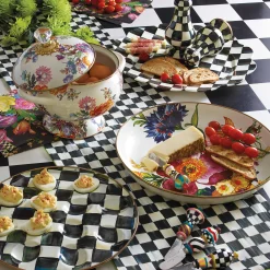 MacKenzie-Childs Courtly Check Enamel Egg Plate* Outdoor Entertaining