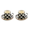 MacKenzie-Childs Courtly Check Enamel Espresso Cup & Saucer Set* Outdoor Entertaining