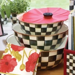 MacKenzie-Childs Courtly Check Enamel Everyday Bowl - Medium* Serveware