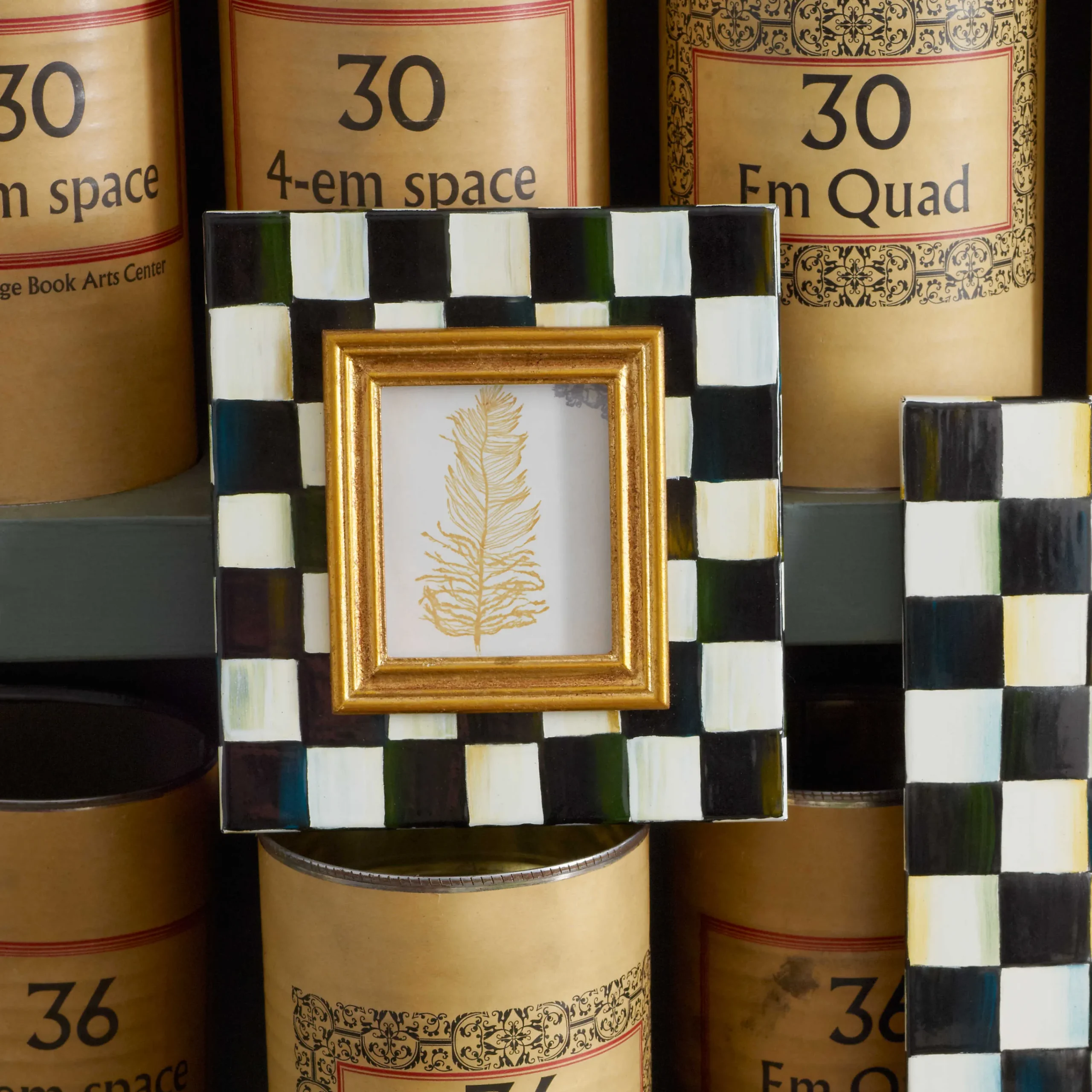 MacKenzie-Childs Courtly Check Enamel Frame - 2.5" X 3"* Room Accents