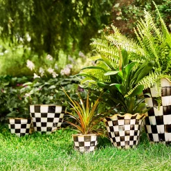 MacKenzie-Childs Courtly Check Enamel Garden Pot - Extra Large* Pots & Planters