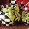 MacKenzie-Childs Courtly Check Enamel Large Vase - Green Bow* Room Accents