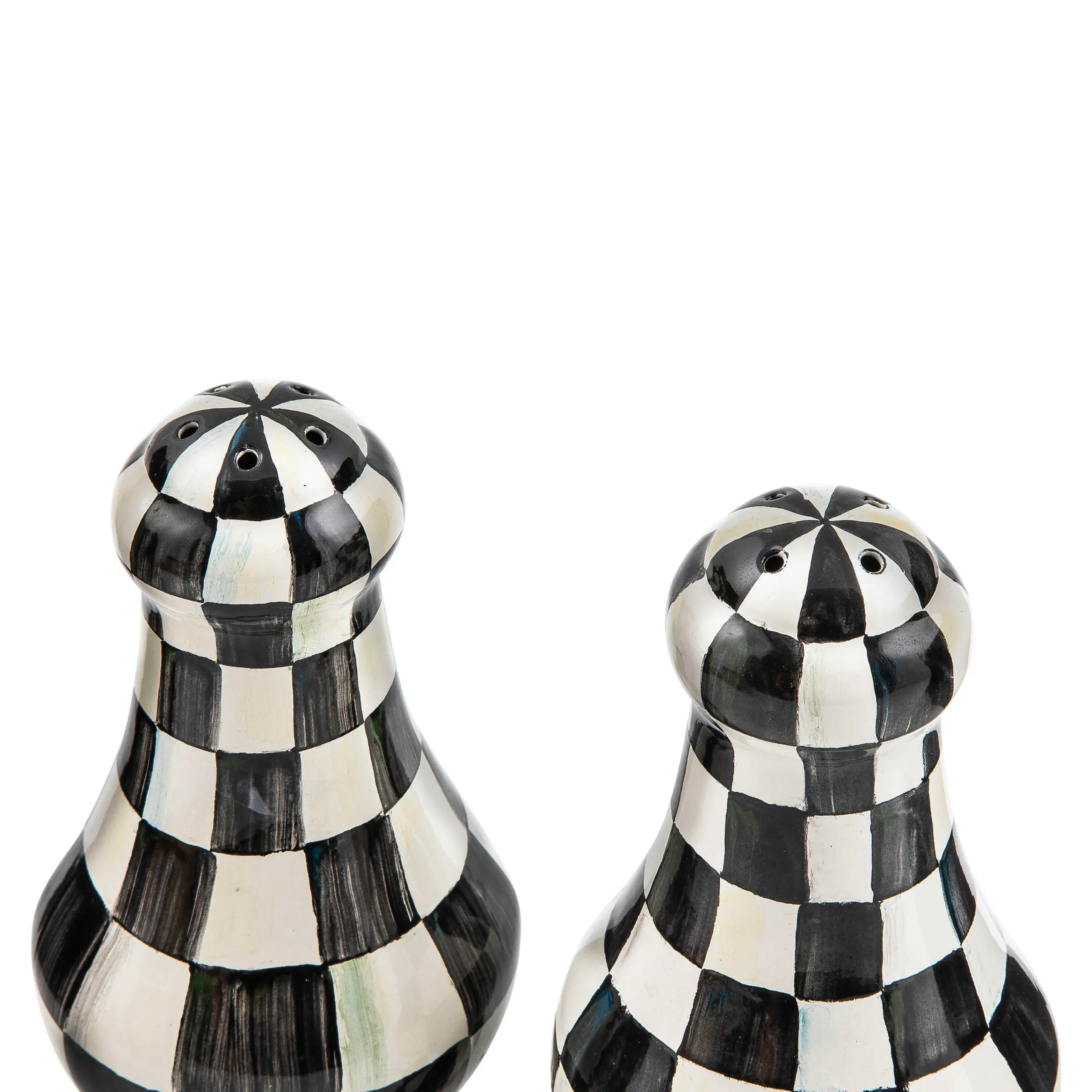 MacKenzie-Childs Courtly Check Enamel Large Salt & Pepper Shakers* Outdoor Entertaining