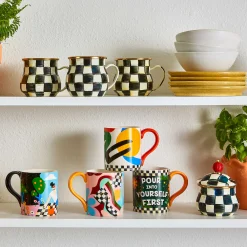 MacKenzie-Childs Courtly Check Enamel Lidded Sugar Bowl* Outdoor Entertaining