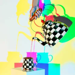 MacKenzie-Childs Courtly Check Enamel Mug* Outdoor Entertaining