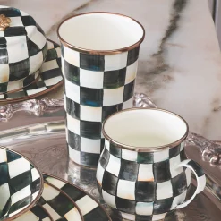 MacKenzie-Childs Courtly Check Enamel Mug* Outdoor Entertaining