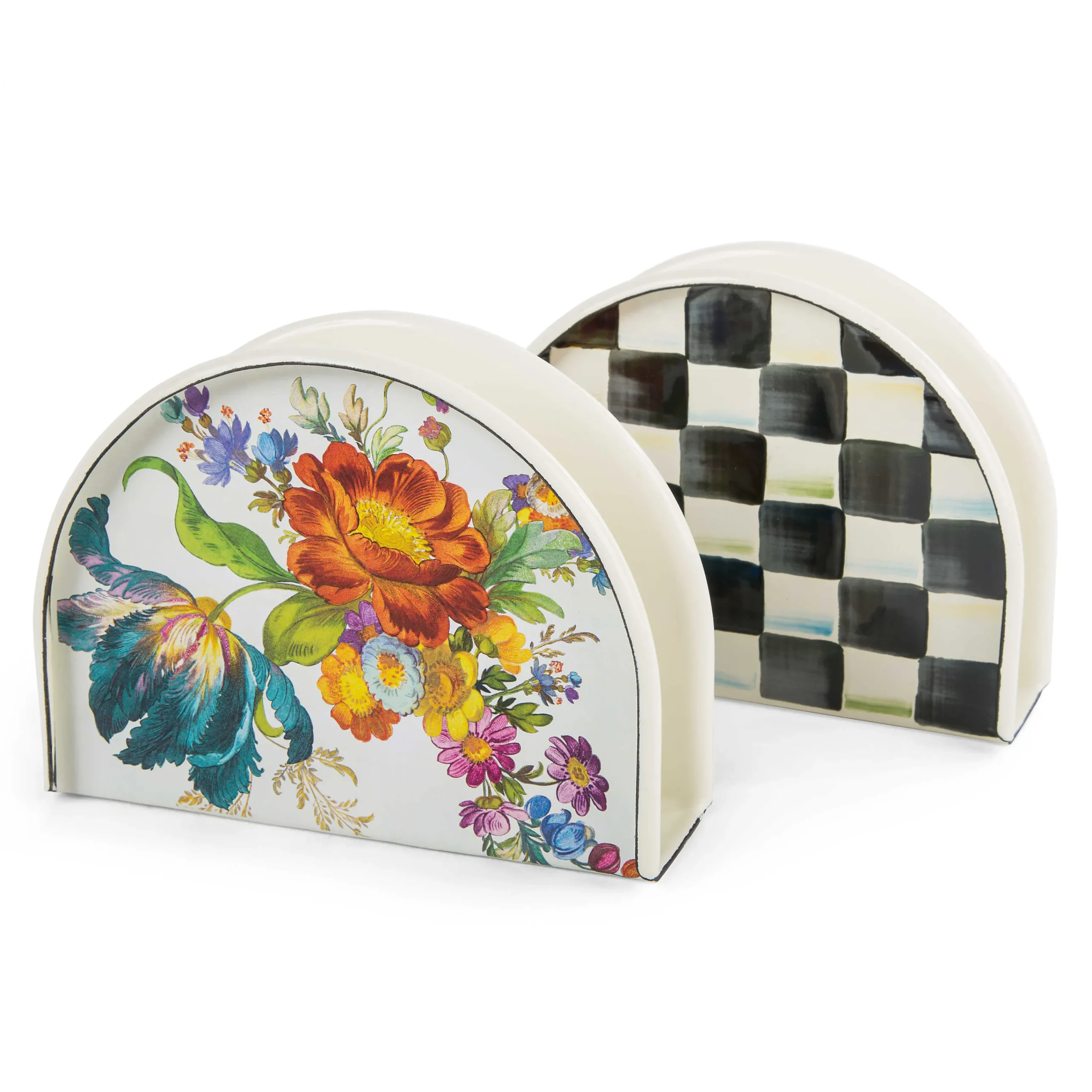 MacKenzie-Childs Courtly Check Enamel Napkin Holder* Outdoor Entertaining