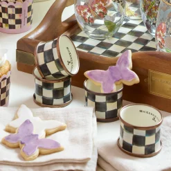 MacKenzie-Childs Courtly Check Enamel Napkin Rings - Set Of 4* Outdoor Entertaining