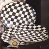 MacKenzie-Childs Courtly Check Enamel Oval Platter - Large* Outdoor Entertaining