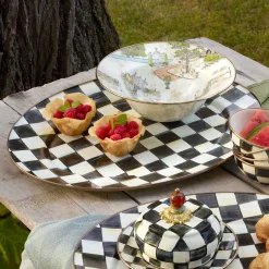 MacKenzie-Childs Courtly Check Enamel Oval Platter - Large* Outdoor Entertaining