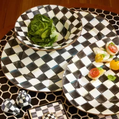 MacKenzie-Childs Courtly Check Enamel Oval Platter - Large* Outdoor Entertaining