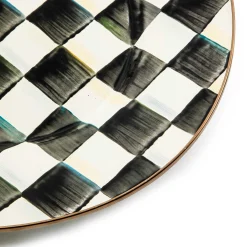 MacKenzie-Childs Courtly Check Enamel Oval Platter - Large* Outdoor Entertaining