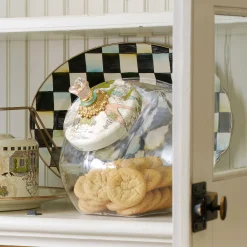 MacKenzie-Childs Courtly Check Enamel Oval Platter - Small* Outdoor Entertaining