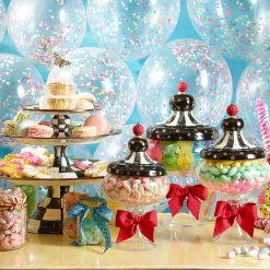 MacKenzie-Childs Courtly Check Enamel Pedestal Platter - Mini* Outdoor Entertaining