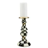 MacKenzie-Childs Courtly Check Enamel Pillar Candlestick - Large* Candles & Fragrances