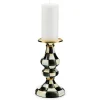 MacKenzie-Childs Courtly Check Enamel Pillar Candlestick - Medium* Candles & Fragrances