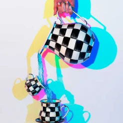 MacKenzie-Childs Courtly Check Enamel Pitcher* Outdoor Entertaining