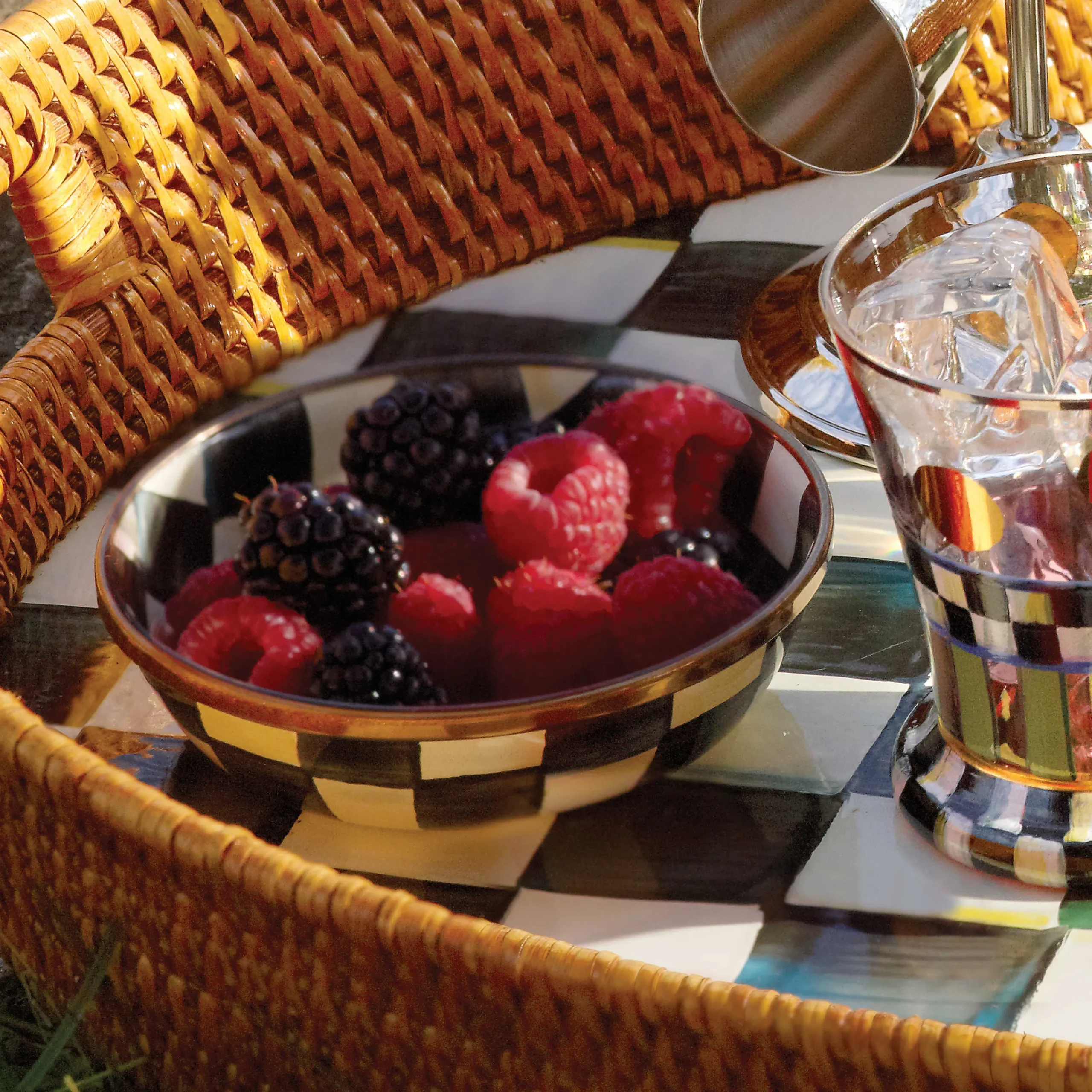 MacKenzie-Childs Courtly Check Enamel Relish Dish* Outdoor Entertaining