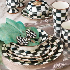 MacKenzie-Childs Courtly Check Enamel Salad/Dessert Plate* Outdoor Entertaining