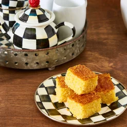 MacKenzie-Childs Courtly Check Enamel Salad/Dessert Plate* Outdoor Entertaining