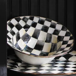 MacKenzie-Childs Courtly Check Enamel Serving Bowl* Outdoor Entertaining