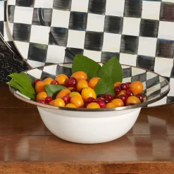 MacKenzie-Childs Courtly Check Enamel Serving Bowl* Outdoor Entertaining