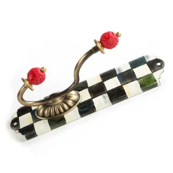 MacKenzie-Childs Courtly Check Enamel Single Wall Hook* Room Accents