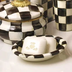 MacKenzie-Childs Courtly Check Enamel Soap Dish* Bed & Bath