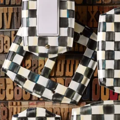 MacKenzie-Childs Courtly Check Enamel Switch Plate - Double Rocker* Room Accents